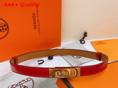 Hermes Kelly 18 Belt in Red Crocodile Embossed Calfskin Replica
