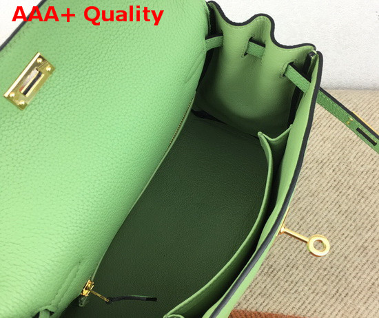 Hermes Kelly 25 in Apple Green Togo Calfskin Replica