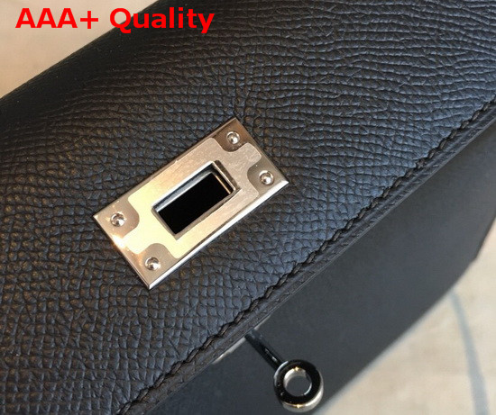 Hermes Kelly 25 in Black Epsom Calfskin Replica
