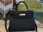 Hermes Kelly 25 in Black Togo Calfskin Replica
