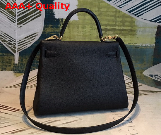 Hermes Kelly 25 in Black Togo Calfskin Replica
