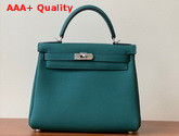Hermes Kelly 25 in Dark Green Togo Calfskin Replica