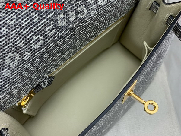 Hermes Kelly 25 in Gray Lizard Leather Replica