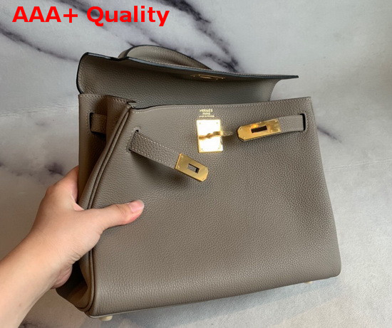 Hermes Kelly 25 in Gray Togo Calfskin Replica