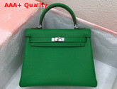 Hermes Kelly 25 in Green Togo Calfskin Replica