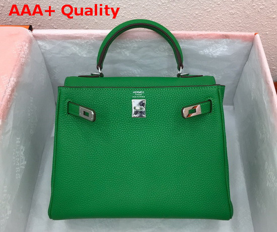 Hermes Kelly 25 in Green Togo Calfskin Replica