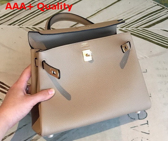 Hermes Kelly 25 in Light Grey Togo Calfskin Replica