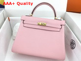 Hermes Kelly 25 in Light Pink Togo Calfskin Replica