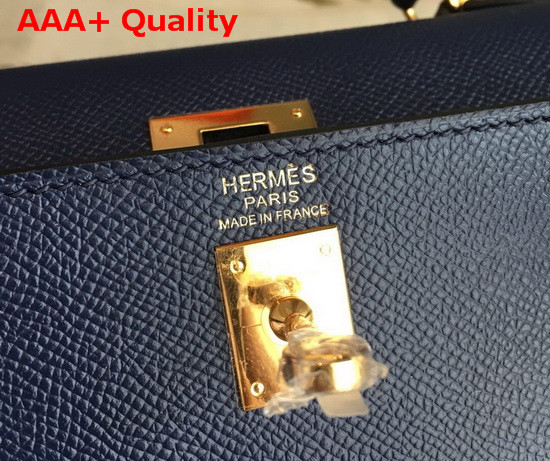 Hermes Kelly 25 in Navy Epsom Calfskin Replica