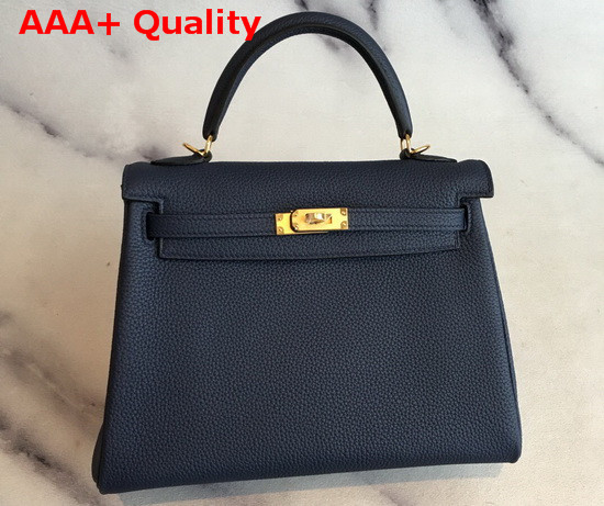 Hermes Kelly 25 in Navy Togo Calfskin Replica