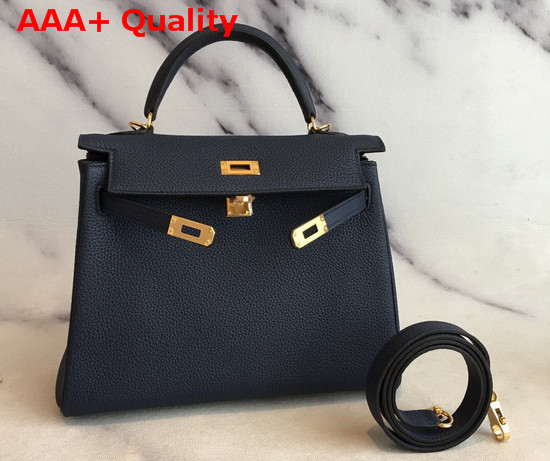 Hermes Kelly 25 in Navy Togo Calfskin Replica