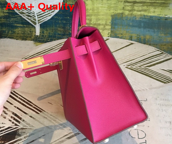 Hermes Kelly 25 in Pink Epsom Calfskin Replica