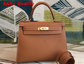 Hermes Kelly 25 in Tan Epsom Calfskin Replica