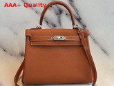 Hermes Kelly 25 in Tan Togo Calfskin Replica