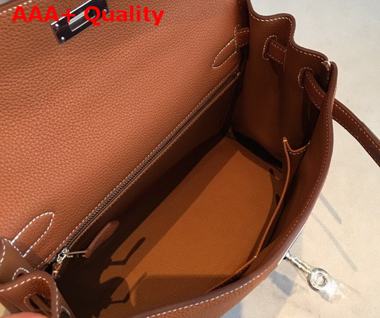 Hermes Kelly 25 in Tan Togo Calfskin Replica