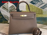 Hermes Kelly 25 in Taupe Epsom Calfskin Replica