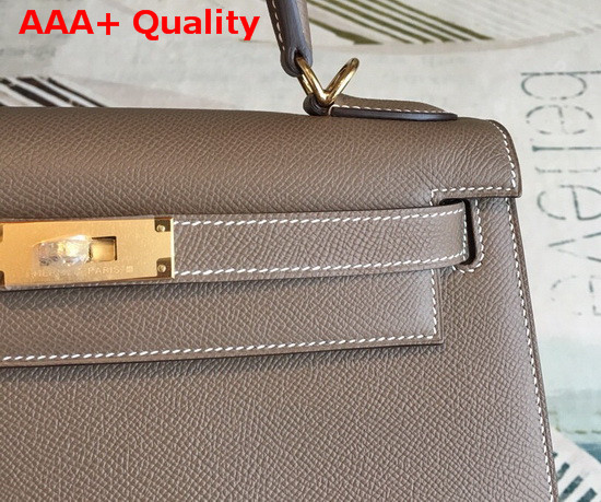 Hermes Kelly 25 in Taupe Epsom Calfskin Replica