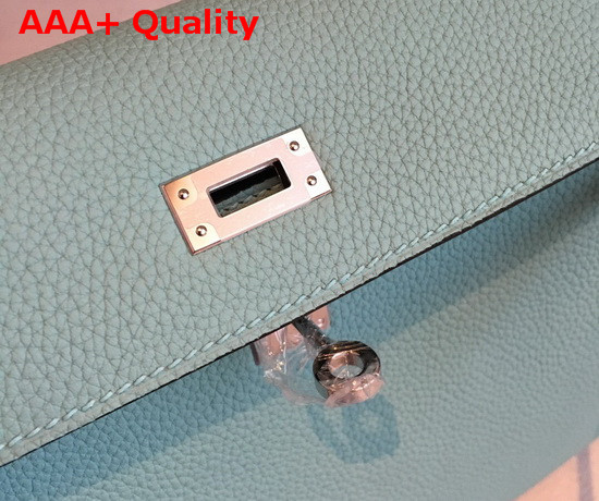 Hermes Kelly 25 in Turquoise Togo Calfskin Replica