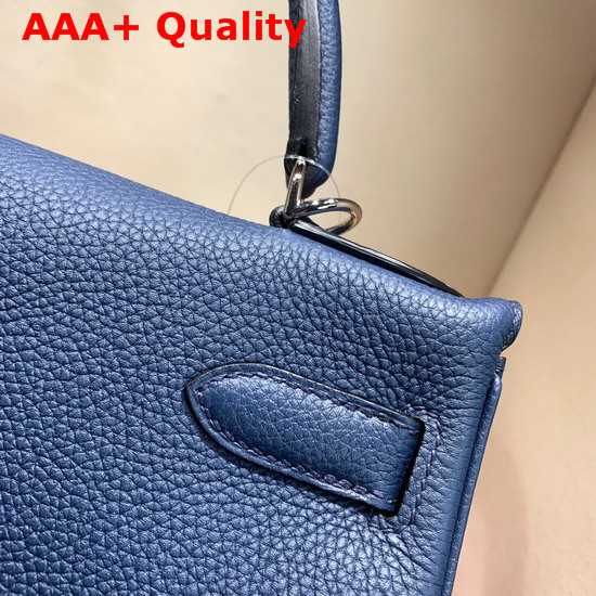 Hermes Kelly 28 Bag Blue Togo Calfskin Hand Stitching Replica
