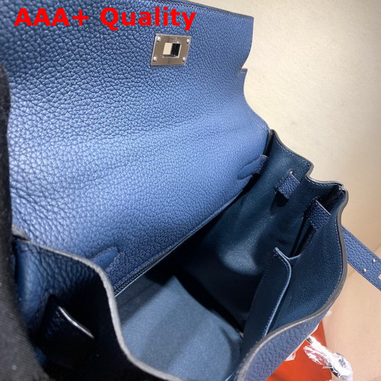 Hermes Kelly 28 Bag Blue Togo Calfskin Hand Stitching Replica