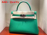 Hermes Kelly 28 Bag Green Togo Calfskin Hand Stitching Replica
