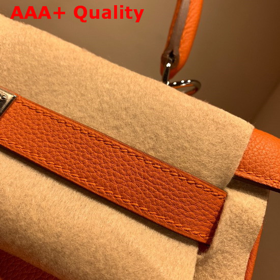 Hermes Kelly 28 Bag Orange Togo Calfskin Hand Stitching Replica