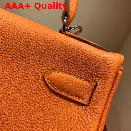 Hermes Kelly 28 Bag Orange Togo Calfskin Hand Stitching Replica