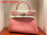 Hermes Kelly 28 Bag Pink Togo Calfskin Hand Stitching Replica
