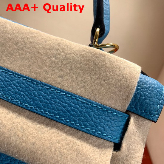Hermes Kelly 28 Bag Sky Blue Togo Calfskin Hand Stitching Replica