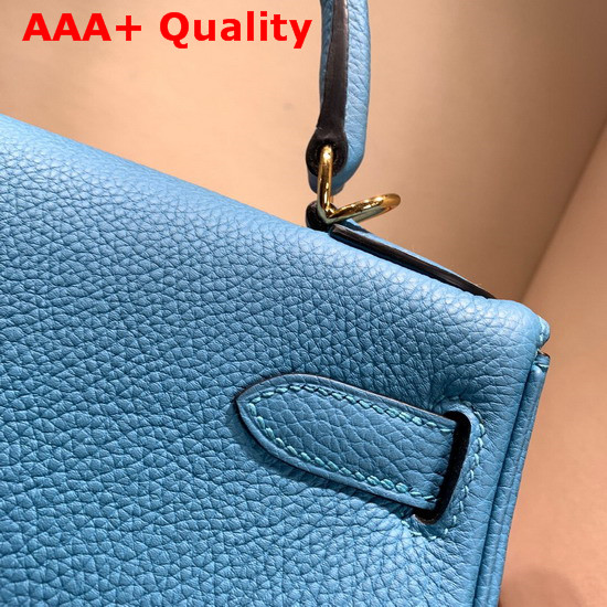 Hermes Kelly 28 Bag Sky Blue Togo Calfskin Hand Stitching Replica