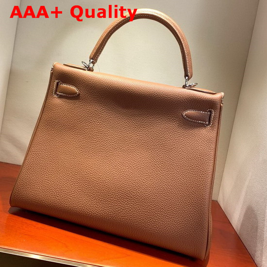 Hermes Kelly 28 Bag Tan Togo Calfskin Hand Stitching Replica