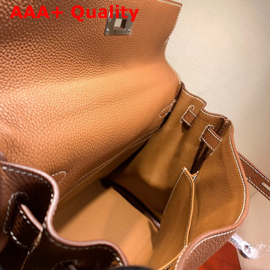 Hermes Kelly 28 Bag Tan Togo Calfskin Hand Stitching Replica