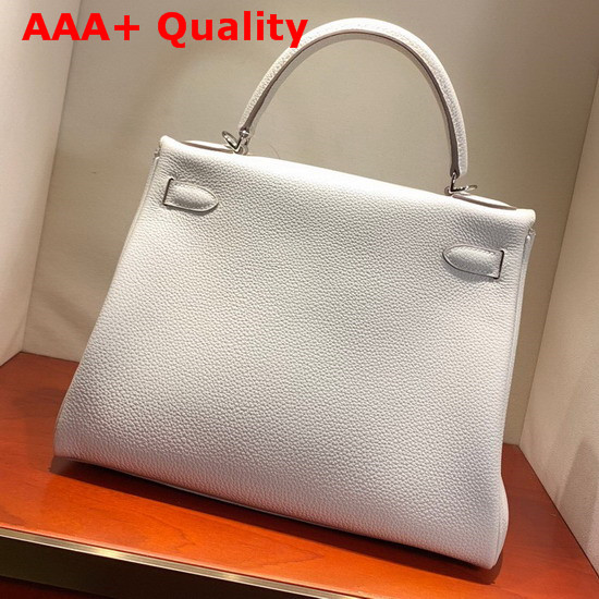 Hermes Kelly 28 Bag White Togo Calfskin Hand Stitching Replica