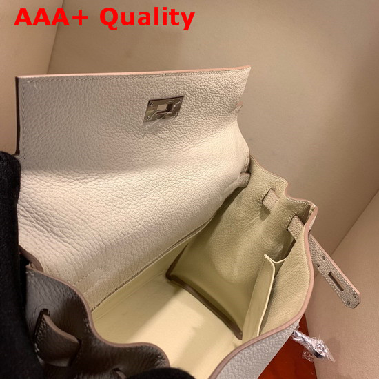 Hermes Kelly 28 Bag White Togo Calfskin Hand Stitching Replica