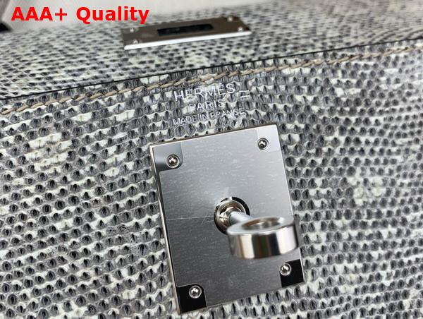 Hermes Kelly 28 in Gray Lizard Leather Replica