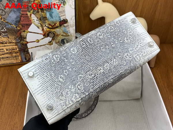 Hermes Kelly 28 in Gray Lizard Leather Replica