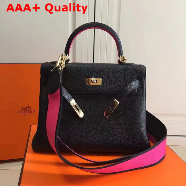 Hermes Kelly 32 Black Togo Leather Replica