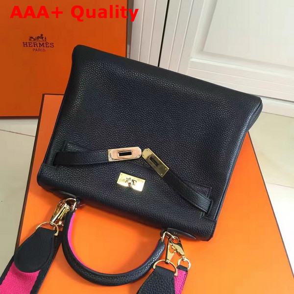 Hermes Kelly 32 Black Togo Leather Replica