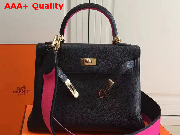 Hermes Kelly 32 Black Togo Leather Replica
