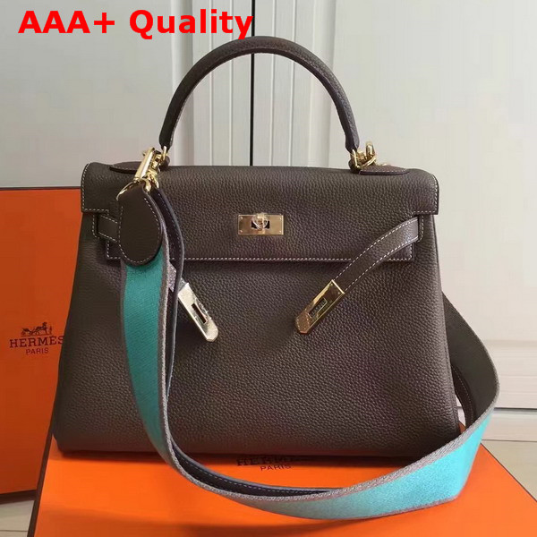 Hermes Kelly 32 Coffee Togo Leather Replica