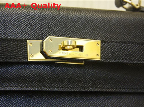 Hermes Kelly 32 Epson Leather Black Replica