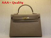 Hermes Kelly 32 Epson Leather Grey Replica