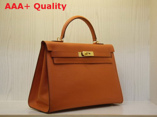 Hermes Kelly 32 Epson Leather Orange Replica