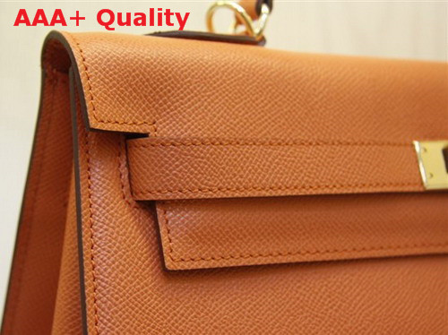 Hermes Kelly 32 Epson Leather Orange Replica