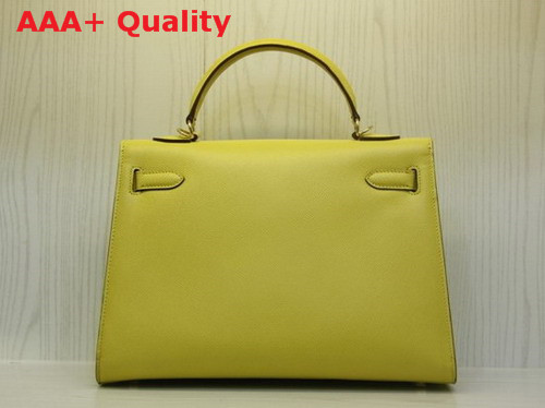 Hermes Kelly 32 Epson Leather Yellow Replica