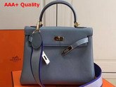 Hermes Kelly 32 Light Blue Togo Leather Replica