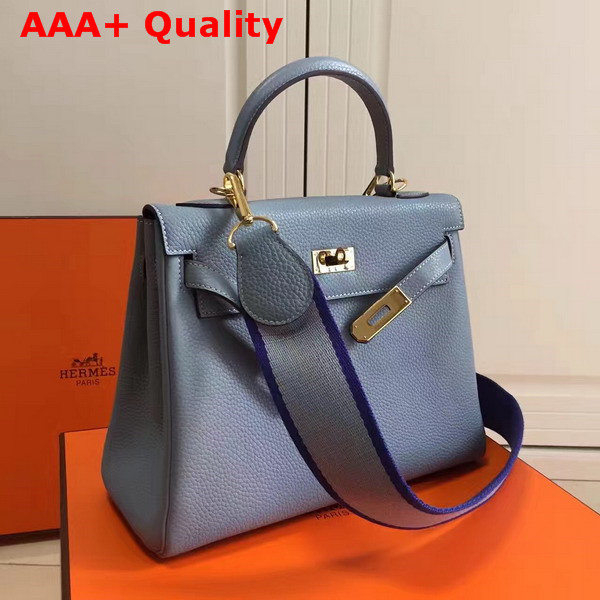 Hermes Kelly 32 Light Blue Togo Leather Replica