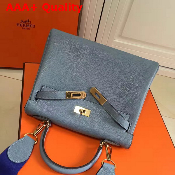 Hermes Kelly 32 Light Blue Togo Leather Replica