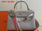 Hermes Kelly 32 Light Grey Togo Leather Replica