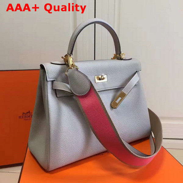 Hermes Kelly 32 Light Grey Togo Leather Replica